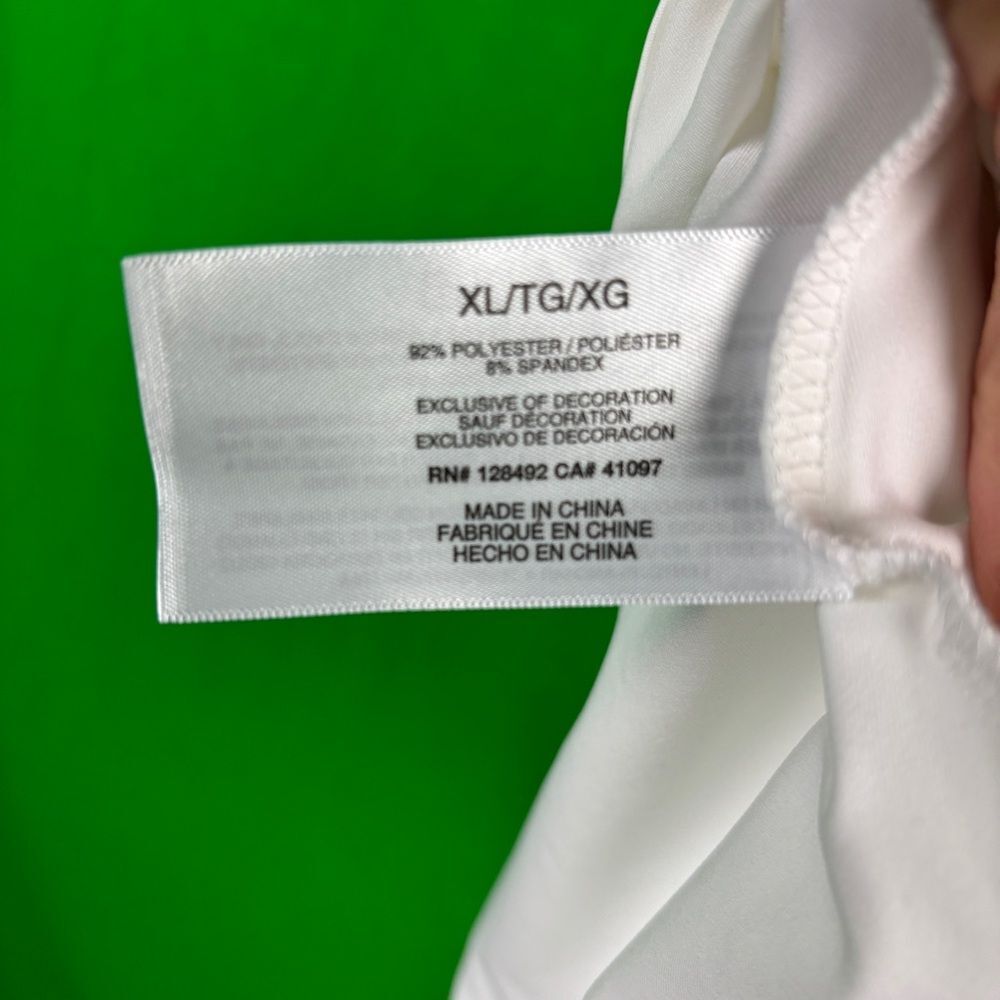 Greg Norman White and Black ML75 stretch Athletic Shirt with pleated back XL - Picture 10 of 10